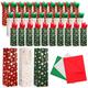 Woanger 360 Pieces Christmas Wine Gift Bags Christmas Bottle Bags with Tricolor Tissue Paper Gift Wrap Bags Bulk for Christmas Wedding Holiday Birthday Party Wine Gift Bags, 4 x 4 x 13 Inch (Dot)