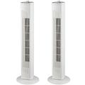 Beldray COMBO-8632 Set Of 2 Tower Floor Fans – 32 Inch Vertical Fan, Oscillating Function, Low Noise, Fans, 3 Speeds, 2 Hour Timer, Portable Cooler With Carry Handle, Suitable For Any Room, 45W