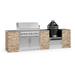 NewAge Products Outdoor Kitchen Signature Series 9 Piece Cabinet Set w/ 40 in. Propane Gas Platinum Grill in Gray | Wayfair 69008