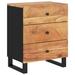 Loon Peak® Solid Wood Nightstand Wood in Black | 23.6 H x 19.7 W x 13 D in | Wayfair 79951C749A66423F86618E2C2BDB076A