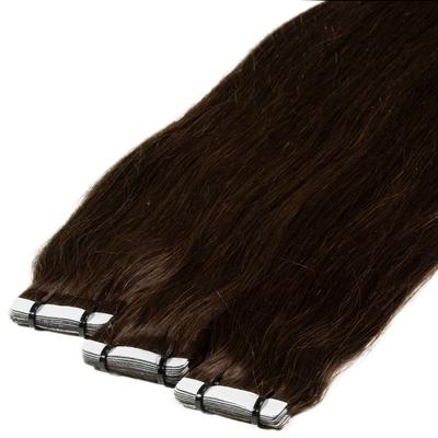 hair2heart Tape Extensions Premium Echthaar #6/3 dunkelblond gold 50cm Schwarz Damen