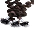 hair2heart - Bonding Extensions Echthaar #5/0 Hellbraun 0.5g Haarextensions Schwarz Damen