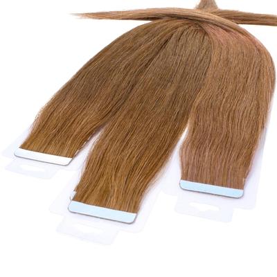 hair2heart Tape Extensions Echthaar #8/1 Hellblond Asch 50cm Braun Damen Image