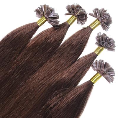 hair2heart Bonding Extensions Premium Echthaar #4/77 Mittelbraun Braun-Intensiv 1g 50cm Braun Damen