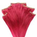 hair2heart - Invisible Clip Extensions Premium Echthaar #0/44 Rot-Intensiv Haarextensions Pink Damen