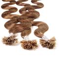 hair2heart - Bonding Extensions Echthaar #8/03 Hellblond Natur-Gold 0.5g Haarextensions Braun Damen