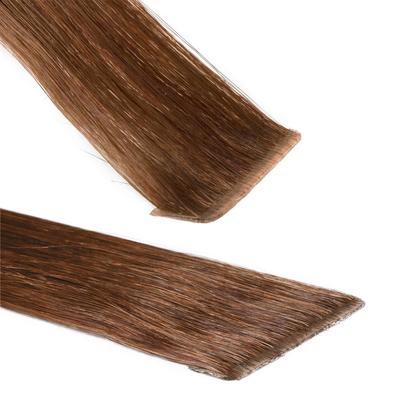 hair2heart Invisible Tape Extensions Premium Echthaar #8/03 Hellblond Natur-Gold 40cm Braun Damen