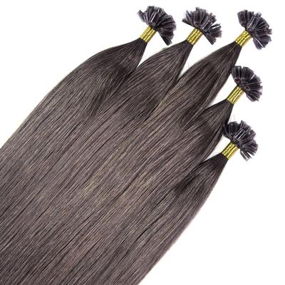 hair2heart Bonding Extensions Premium Echthaar #6/0 Dunkelblond 1g 60cm Schwarz Damen