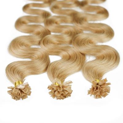 hair2heart - Bonding Extensions Echthaar #9/31 Lichtblond Gold-Asch 0.5g Haarextensions 25 ct Hellbraun Damen (19.79 € / 1 ct) Image