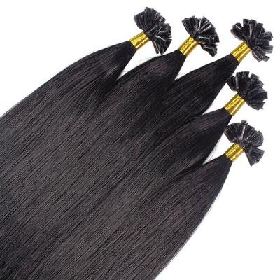 hair2heart Bonding Extensions Premium Echthaar #2/0 Schwarz 0,8g 50cm Damen