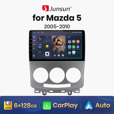 Junsun-V1 AI Voice Wireless CarPlay Android Auto Radio pour Mazda 5 2005-2010 4G Limitation de la