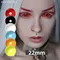 Pseyeche 22mm Sclera lentille 2 pièces lentilles de Contact Halloween lentille Cosplay lentilles blanches maille rouge oeil complet lentilles folles accessoires