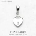 Lockheart-Pendentif à breloque pendentif coeur pour femme argent regardé 925 bijoux fantaisie