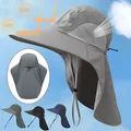 Chapeau de pêche avec couvre-cou pour hommes et femmes casquettes respirantes anti-UV protection