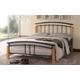 Time Living Tetras Metal Bed Frame, Single, Silver & Beech