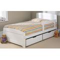 Friendship Mill Wooden Rainbow Kids Bed, Single Short, 2 Side Drawers, Blue, No Guard Rail