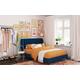 Novo Annie Fabric Bed Frame, Superking, Blue Velvet