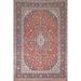 Traditional Floral Kashan Persian Vintage Rug Handmade Wool Carpet - 8'10"x 12'2"