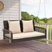 Costway Patio Wicker Porch Swing 2-Person Hanging Loveseat Bench Chair - See Details