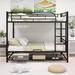 Metal Frame Bunk Bed Loft Bed Can Be Divided Into 2 Separate Beds