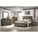 Felicia 6 Piece Gray Modern Contemporary Solid Wood And Veneers Upholstered Panel Bedroom Set