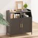 Modern Sideboard Metal Buffet Sideboard Cabinet with Storage and Doors for Living Room, Kitchen, Dining Room