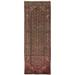 Canvello Vintage Hamadan Red And Brown Area Rugs - 3'7" X 10'8" - 3' 7" X 10' 8"