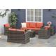 Stylish 6Pc Patio Rattan Wicker Sofa Set W Storage And Cushions! | Wowcher