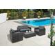 Outsunny Wicker Steel Rattan Sofa Set - Grey | Wowcher