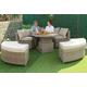 9-Seater Rattan Round Daybed Dining Set | Wowcher