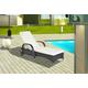 Outsunny Wicker Rattan Sun Lounger - Black | Wowcher