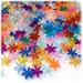 Plastic Beads Starflake Transparent 10mm 100-pc Multi Mix
