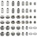 120 Pcs 12 Styles Tibetan Style Alloy Beads Antique Silver Metal Beads Spacer European Large Hole Beads Multistyle Spacer Charms for DIY Jewelry Making Bracelet Necklace Earrings