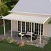 Four Seasons OLS TWV Series 28 ft wide x 10 ft deep Aluminum Patio Cover with 20lb Snowload & 5 Posts in Ivory