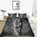 3D Wolf Printed Duvet Cover Set Highend Home Textiles Bedding Cover Set with Pillowcase California King(98 x104 )
