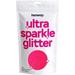 Hemway Premium Ultra Sparkle Glitter Multi Purpose Metallic Flake for Arts Crafts Nails Cosmetics Resin Festival Face Hair - Fluorescent Pink - Ultrafine (1/128 0.008 0.2mm) 100g / 3.5oz