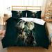 Quilt Cover Set with Pillowcase 3D Wolf Printed Comforter Cover Set Newly Fashion Bedclothes Twin (68 x86 )