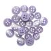 ButtonMode Standard Shirt Buttons 22pc Set Includes 8 Shirt Front Buttons (11mm or 7/16 in) 7 Sleeve Buttons (10mm or 3/8 in) 7 Collar Buttons (9mm or Almost 3/8 in) Purple Lavender 22-Buttons