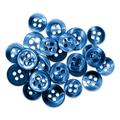 ButtonMode Standard Shirt Buttons 22pc Set Includes 8 Shirt Front Buttons (11mm or 7/16 in) 7 Sleeve Buttons (10mm or 3/8 in) 7 Collar Buttons (9mm or Almost 3/8 in) Blue Medium 22-Buttons