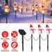 iMounTEK Christmas Pathway Lights 3 Pack Solar Christmas Snowman Lights IP55 Waterproof Santa Landscape Light Warm White LED Light