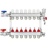 PEX Manifold Radiant Floor Heating Set 7 Loop 1/2 PEX Tubing Stainless Steel Set For Hydronic Radiant Floor Heating