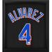 Francisco Alvarez New York Mets Autographed Framed Black Nike Replica Jersey Shadowbox