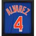 Francisco Alvarez New York Mets Autographed Framed Blue Nike Replica Jersey Shadowbox