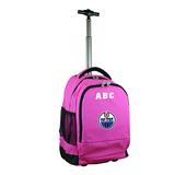 MOJO Pink Edmonton Oilers 19'' Personalized Premium Wheeled Backpack