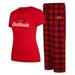 Women's Concepts Sport Red/Black Chicago Blackhawks Arctic T-Shirt & Pajama Pants Sleep Set