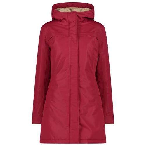 CMP – Women’s Parka Fix Hood Taslan Polyester – Mantel Gr 42 rot