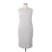 prologue Casual Dress - Shift: Gray Solid Dresses - Women's Size 2X-Large