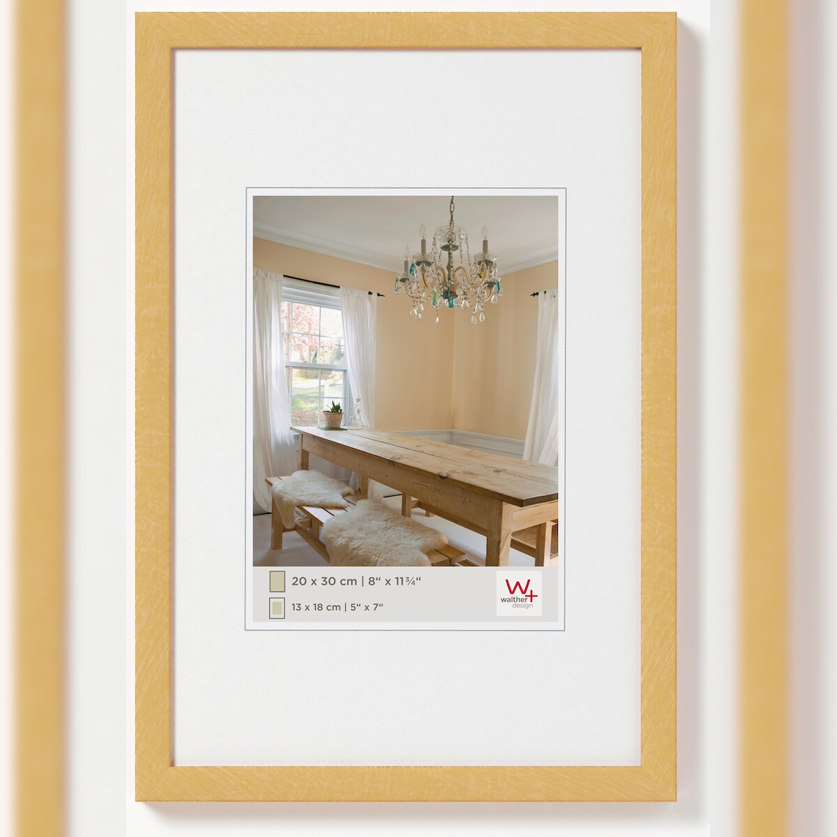 walther + design Peppers Holz Bilderrahmen 20x30 cm GOLD Image