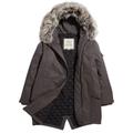 Men's Carnaby Faux Fur Parka - Charcoal Grey Large Parka London