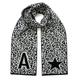 Women's Black / White A-Z Initial Leopard Wool & Cashmere Scarf Letter N Ingmarson